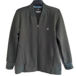 Adidas Climaheat Olive Green Jacket Size L Long Sleeve Activewear Zip Up